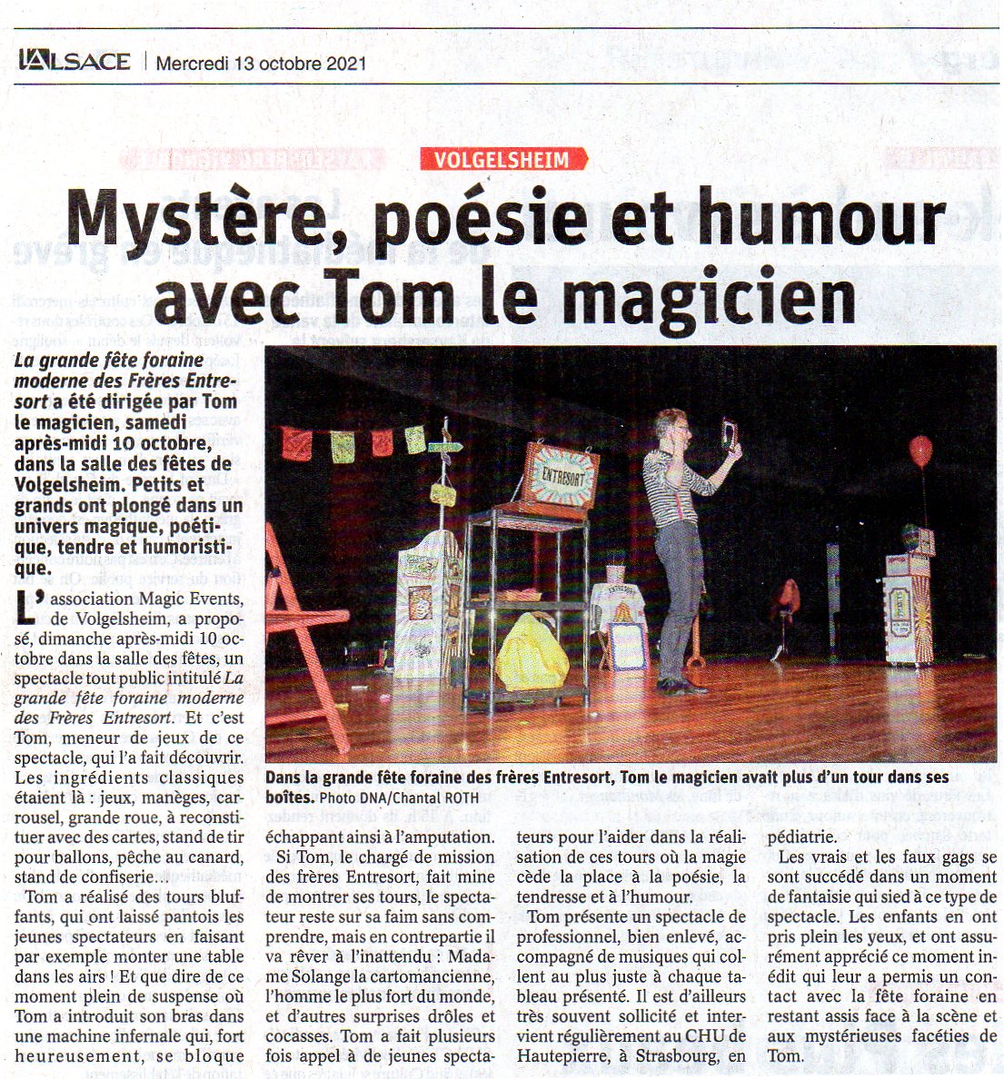 Article Entresort L'Alsace 13 10 21