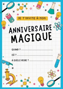 Invitation anniversaire verso